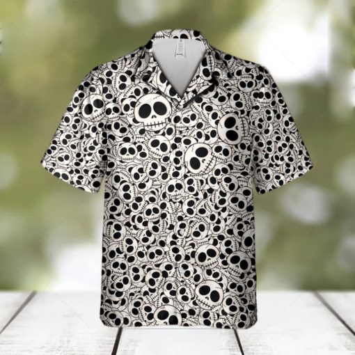 Black   White Skulls 3D Hawaiian Shirt Summer Gift For Men And Women