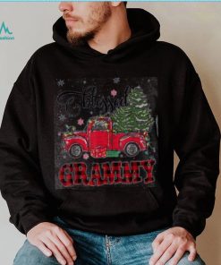 Blessed Grammy Funny Christmas Family Lights Truck Red Tree Shirt