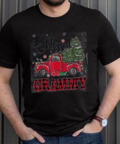 Blessed Grammy Funny Christmas Family Lights Truck Red Tree Shirt