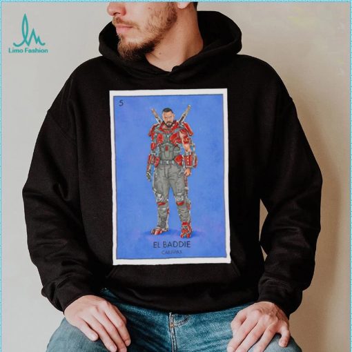 Blue Beetle Carapax El Baddie Loteria Card shirt