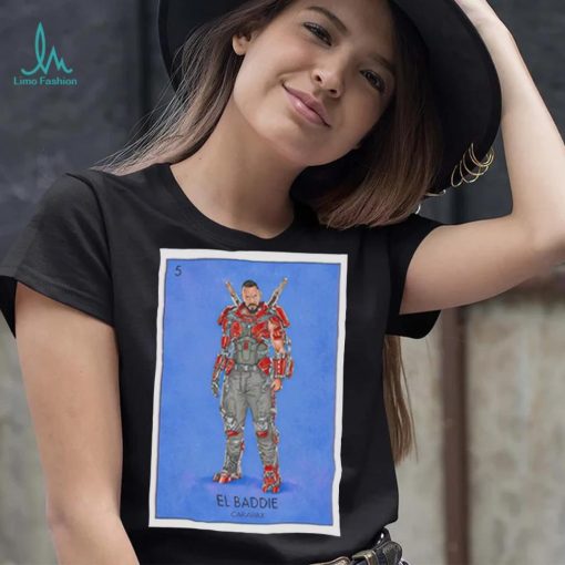 Blue Beetle Carapax El Baddie Loteria Card shirt