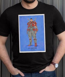 Blue Beetle Carapax El Baddie Loteria Card shirt
