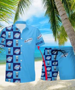 Blue Moon Beer Personalized Name Hawaiian Shirt And Short For Men And Women Summer Holiday Gift