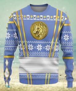 Blue Ninja Mighty Morphin Power Rangers Custom Ugly Sweater 3D Gift For Men And Women