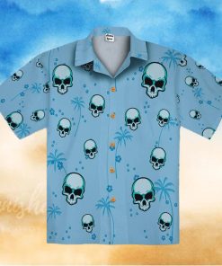 Blue Skull Men Unisex Hawaiian Shirts