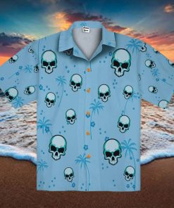 Blue Skull Men Unisex Hawaiian Shirts