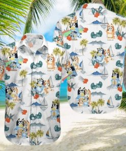 Bluey Family Beach Summer Hawaiian Shirt