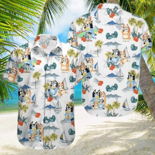 Bluey Family Beach Summer Hawaiian Shirt