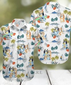 Bluey Family Beach Summer Hawaiian Shirt