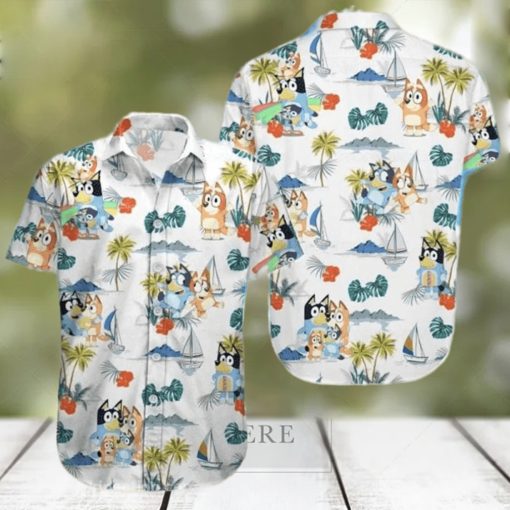 Bluey Family Beach Summer Hawaiian Shirt