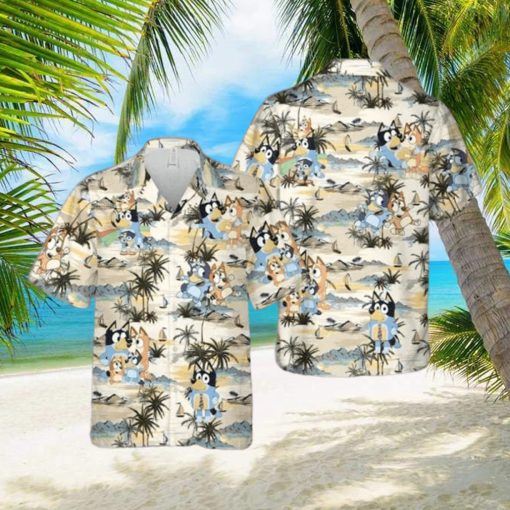 Bluey Family Tropical Island Hawaiian Shirt