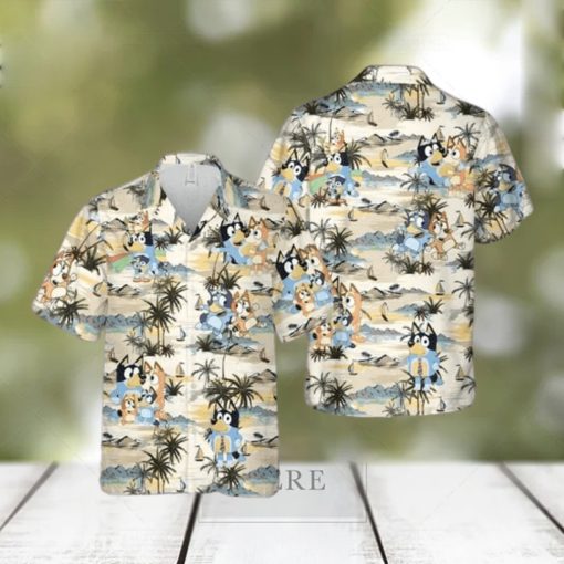 Bluey Family Tropical Island Hawaiian Shirt