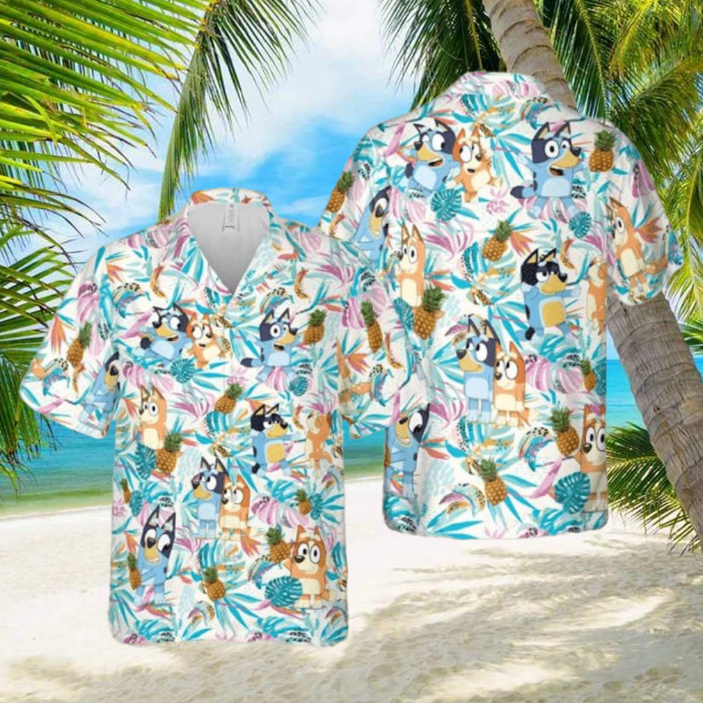 Bluey Hawaiian Bluey Button Up Shirts - Limotees