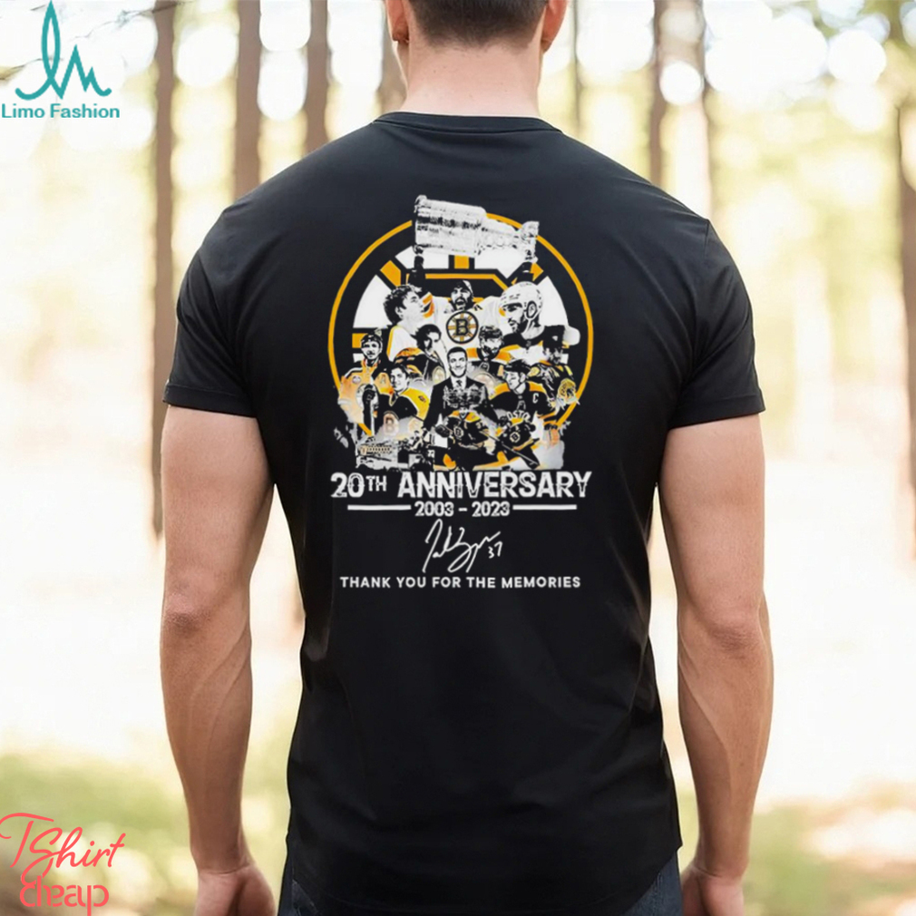 Boston Bruins 20th Anniversary 2003 – 2023 Thank You For The Memories Signature shirt Boston Bruins 20th Anniversary 2003 – 2023 Thank You For The Memories Signature shirt