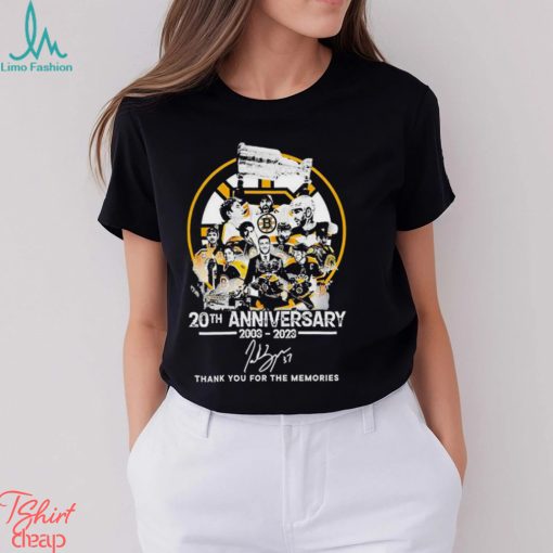 Boston Bruins 20th Anniversary 2003 – 2023 Thank You For The Memories Signature shirt