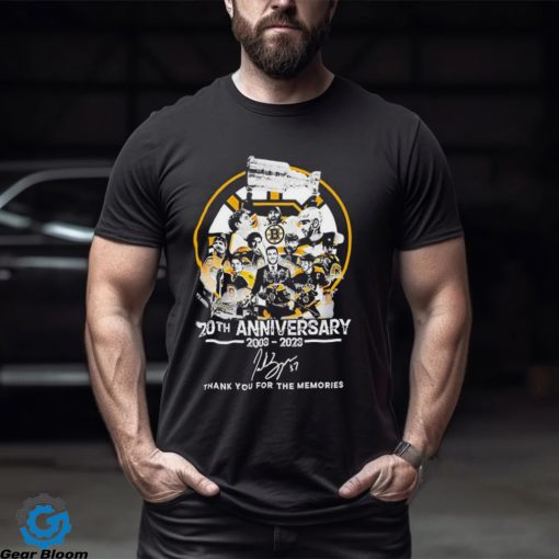 Boston Bruins 20th Anniversary 2003 – 2023 Thank You For The Memories Signature shirt