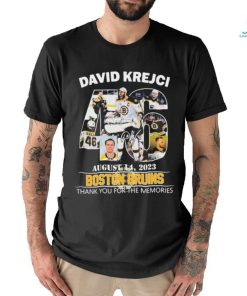 Boston Bruins 46 David Krejci 2023 Thank You For The Memories Signature Shirt