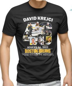 Boston Bruins 46 David Krejci 2023 Thank You For The Memories Signature Shirt