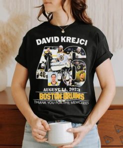Boston Bruins 46 David Krejci 2023 Thank You For The Memories Signature Shirt