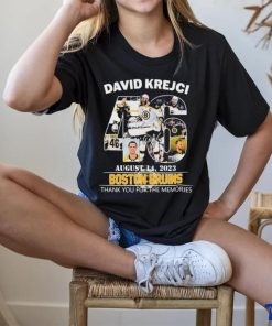 Boston Bruins 46 David Krejci 2023 Thank You For The Memories Signature Shirt