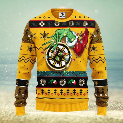 Boston Bruins Grinch Christmas Ugly Sweater