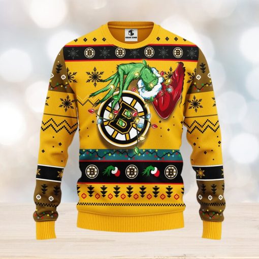 Boston Bruins Grinch Christmas Ugly Sweater