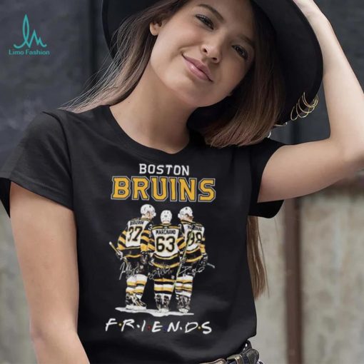 Boston Bruins NHL Friends Bergeron Marchand Pastrnak signatures shirt
