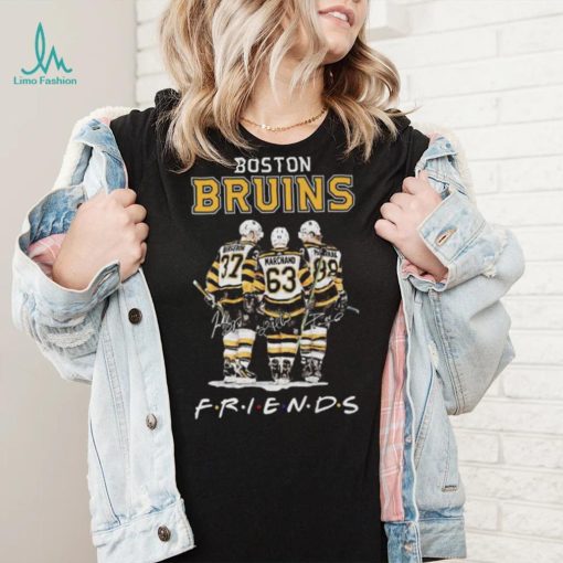 Boston Bruins NHL Friends Bergeron Marchand Pastrnak signatures shirt