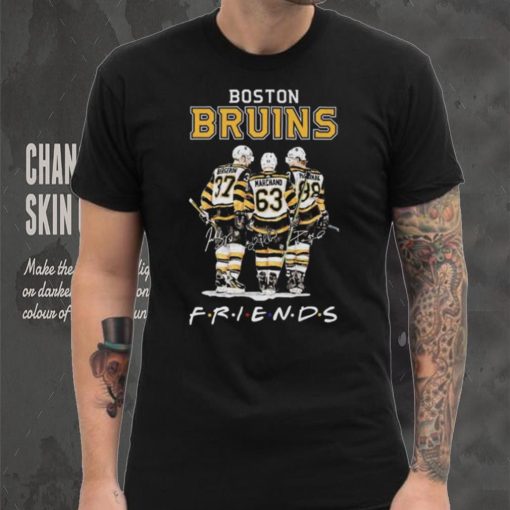 Boston Bruins NHL Friends Bergeron Marchand Pastrnak signatures shirt