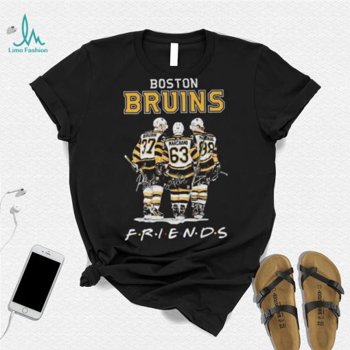 Boston Bruins NHL Friends Bergeron Marchand Pastrnak signatures shirt
