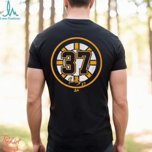 Boston Bruins Patrice Bergeron #37 Black Player Shirt