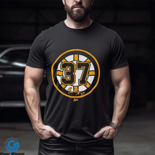 Boston Bruins Patrice Bergeron #37 Black Player Shirt
