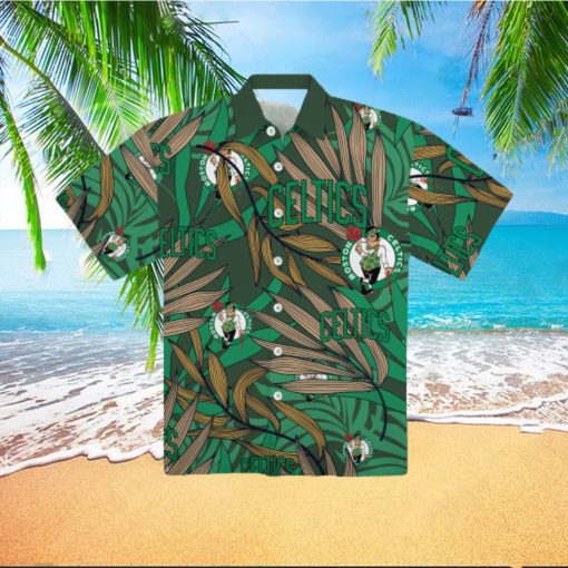 Boston Celtics 2023 Tropical Palm Leaves Aloha Hawaiian Shirt Boston Celtics Hawaiian Shirt