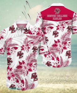 Boston College Eagles Tropical Hibiscus Pattern Trending Summer Gift Hawaiian Shirt