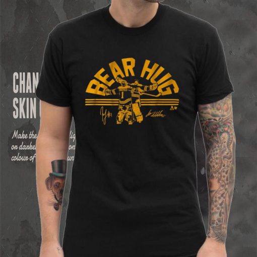 Boston Goalie Hug Shirt Linus Ullmark Jeremy Swayman NHLPA