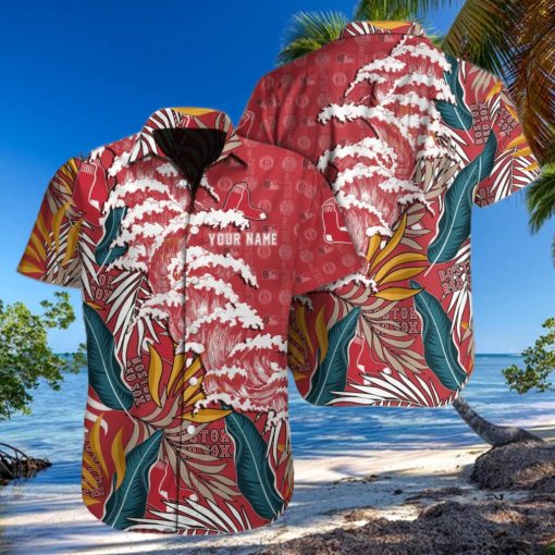 Boston Red Sox MLB Custom Name Hawaiian Shirt For Men Women Gift For Fans hawaiian shirt