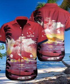 Boston Red Sox MLB Custom Name Hawaiian Shirt