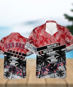 Boston Red Sox MLB Personalized Palm Tree Hawaiian Shirt