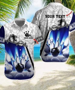 Bowling And Bowling Pattern Personalized Name Hawaiian Shirt For Men And Women hawaiian shirt