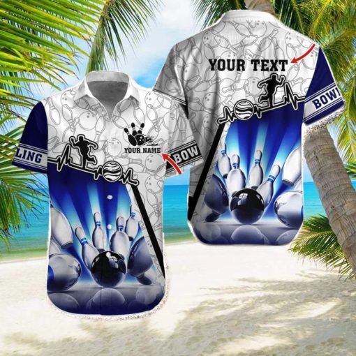 Bowling And Bowling Pattern Personalized Name Hawaiian Shirt For Men And Women hawaiian shirt