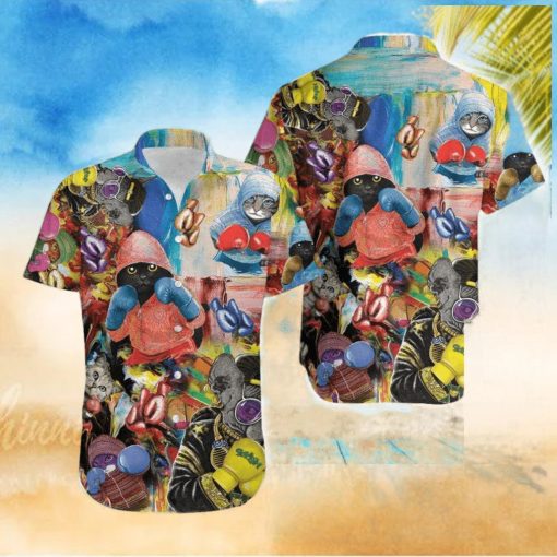 Boxing Cats Cute Hawaiian Shirt