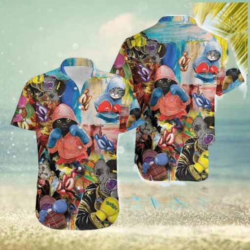 Boxing Cats Cute Hawaiian Shirt