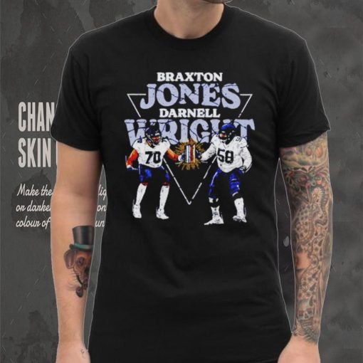 Braxton Jones And Darnell Wright Chicago Bookends Football Shirt