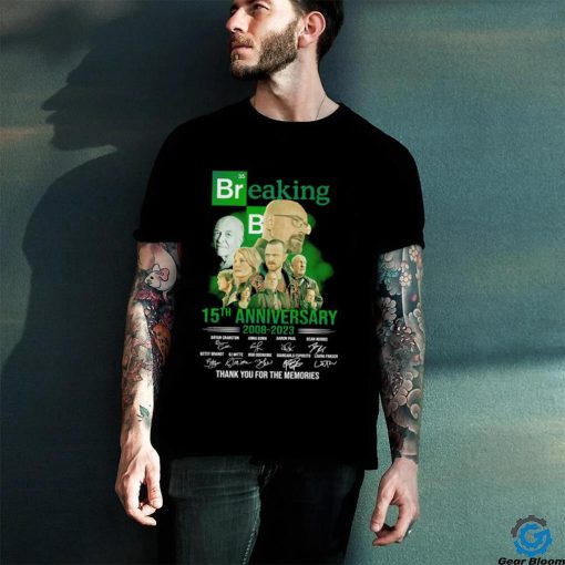 Breaking Bad 15th anniversary 2008 2023 signature thank you for the memories movie shirt