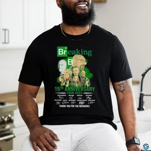 Breaking Bad 15th anniversary 2008 2023 signature thank you for the memories movie shirt