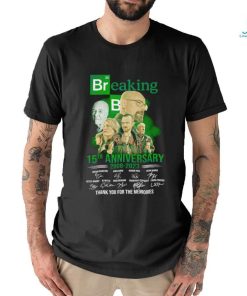 Breaking Bad 15th anniversary 2008 2023 signature thank you for the memories movie shirt