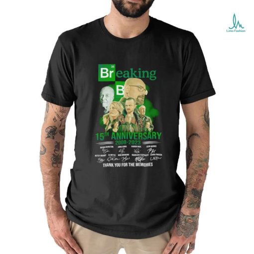 Breaking Bad 15th anniversary 2008 2023 signature thank you for the memories movie shirt