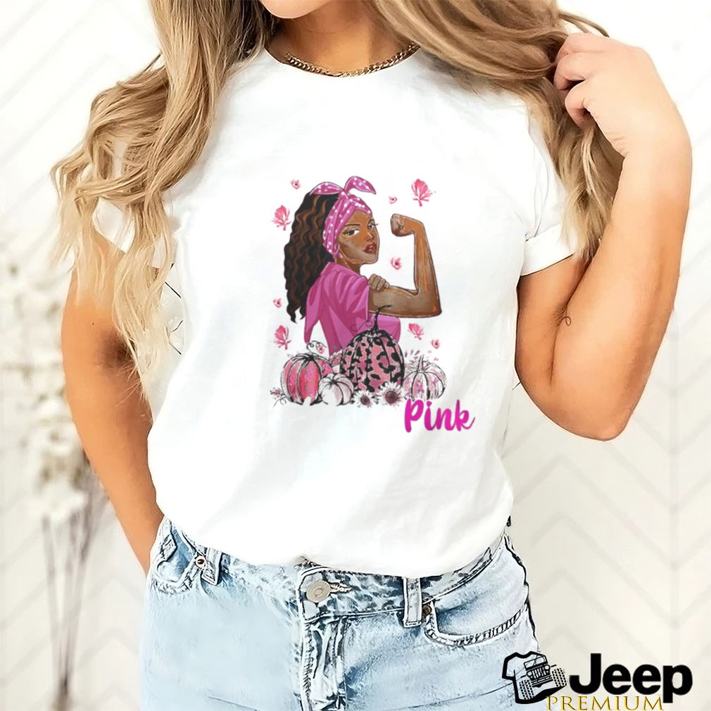 Breast Cancer In October We Wear Pink Black Woman Breast Cancer Awareness  121 Warrior shirt - Limotees