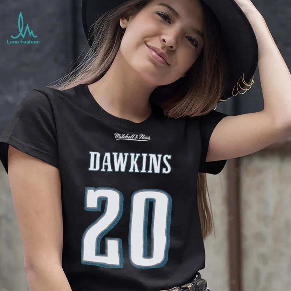 Mitchell & Ness Brian Dawkins Philadelphia Eagles Black Photo Real T-Shirt Size: Large