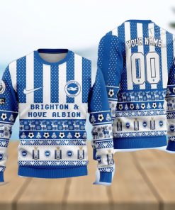 Brighton   Hove Albion Ugly All Over Print Christmas Knitting Ugly Sweater